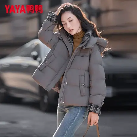 鸭鸭羽绒服女士短款2025冬季新款韩版洋气超好看时尚防寒保暖外套商品大图