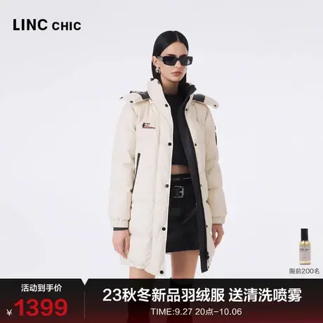 LINC金羽杰羽绒服女中长款23年秋冬新品都市机能功能性防雨雪3218商品大图