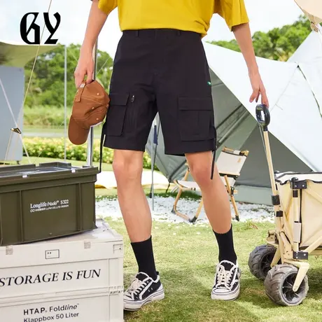 雅戈尔奥莱 GY男装夏工装口袋直筒男士休闲短裤商品大图