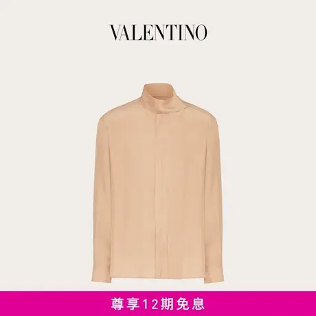 【明星同款】华伦天奴VALENTINO男士丝绸衬衫配领带图片