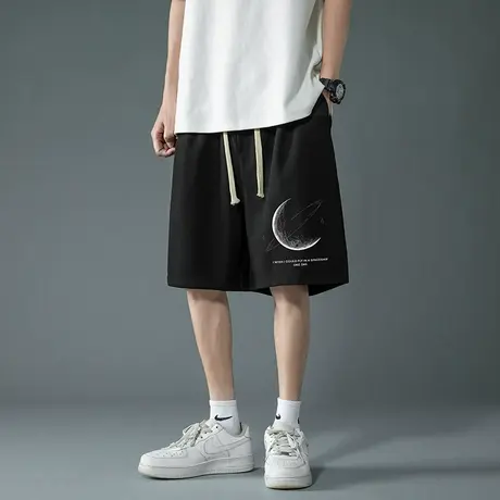 短裤男士夏季2023新款潮牌休闲运动五分裤子宽松百搭冰丝男款中裤商品大图