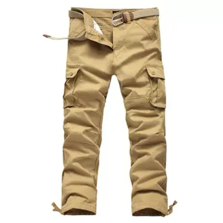 多口袋工装裤男潮牌全棉休闲裤长裤宽松户外男裤大码纯棉耐磨裤子商品大图