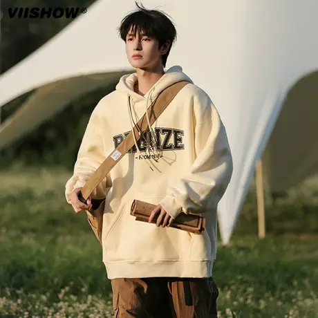 VIISHOW重磅日系cityboy连帽卫衣慵懒感春秋冬季男款潮牌男生外套商品大图