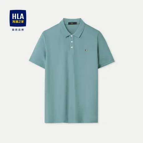 HLA/海澜之家舒适透气短袖POLO衫春夏时尚翻领纯色简约上衣男商品大图