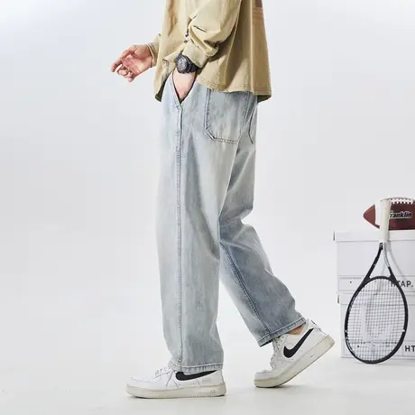 唐狮24春季新款男牛仔裤宽松直筒裤潮流百搭经典时尚裤子男1.21图片