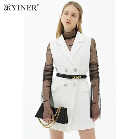 YINER音儿女装夏季性感透视打底内搭T恤图片