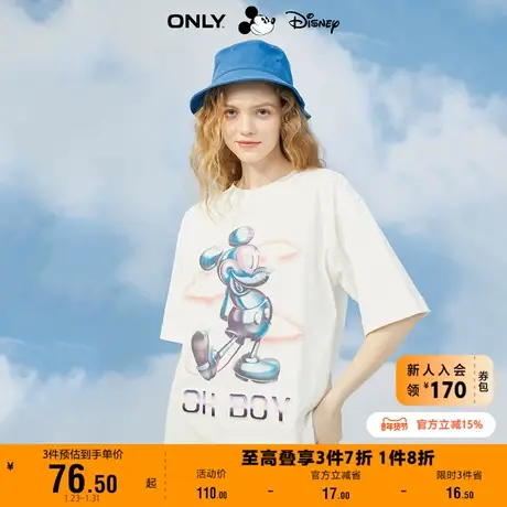 【上新】ONLY奥莱夏季迪士尼米奇DISNEY联名款减龄T恤女商品大图