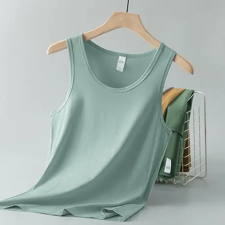 莫代尔棉背心男潮夏季外穿冰丝速干无袖t恤运动坎肩吊带跨栏健身商品大图