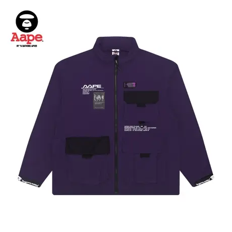 Aape男装秋冬多口袋拼接双袖拆卸宽松休闲夹克外套7427XXG图片