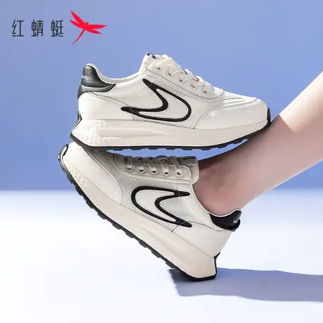 红蜻蜓运动鞋女网鞋2023新款夏季厚底女鞋网面透气休闲女款阿甘鞋商品大图