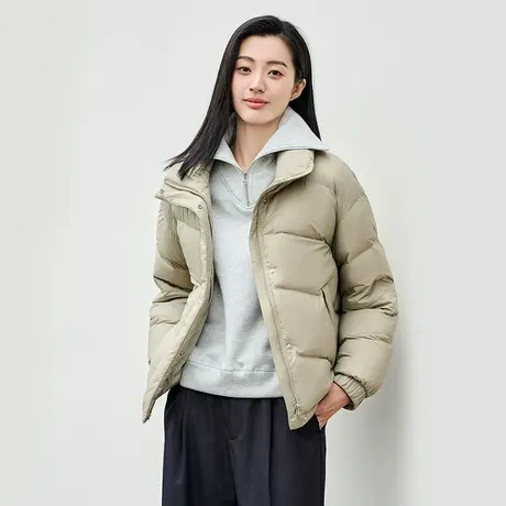 坦博尔2023秋季新款羽绒服女短款立领泡芙时尚休闲小个子外套冬商品大图