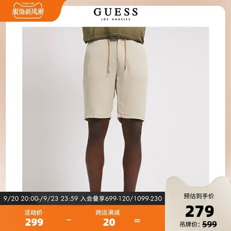GUESS 男士收腰显瘦休闲五分裤-M2GD02WEHW3商品大图