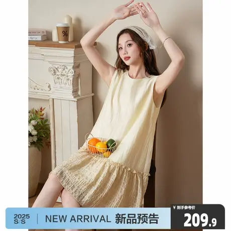 唐狮2025夏季新款无袖连衣裙女中长款小清新仙女裙少女背心裙6.21商品大图
