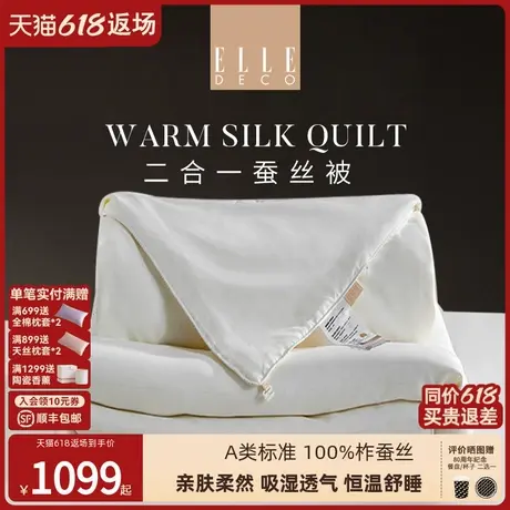 ELLE DECO100%蚕丝被保暖空调被春秋被冬被子母二合一被芯A类被子商品大图