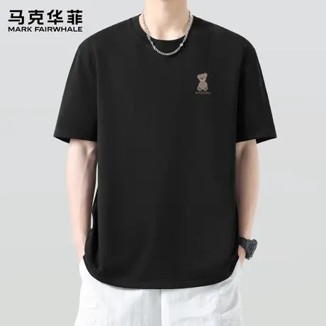 马克华菲男士纯棉三防短袖男装夏2025新款宽松休闲男生圆领t恤潮X图片