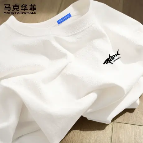 马克华菲男款长袖t恤2025新款秋季美式纯棉宽松打底衫男重磅体恤X商品大图