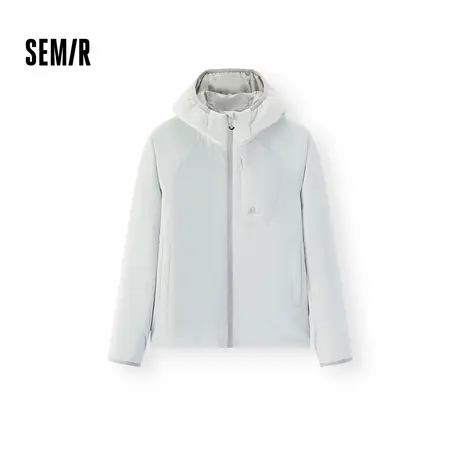 森马棉服女三防户外插肩袖修身连帽2025新款冬季发热抑菌轻薄内搭商品大图
