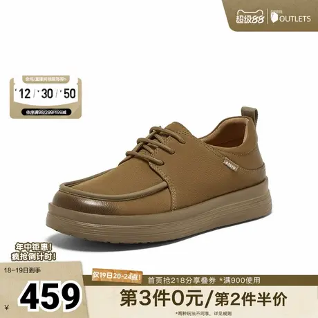 百思图2025秋季新款商场同款休闲皮鞋时尚商务男鞋90013CM5商品大图