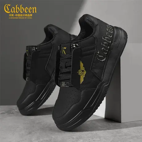 Cabbeen/卡宾秋季休闲运动鞋男士新款厚底潮流黑武士低帮时尚鞋子商品大图
