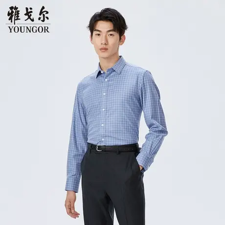 雅戈尔奥莱 商场同款男士长袖衬衫秋冬新款官方商务休闲长袖衬衫商品大图