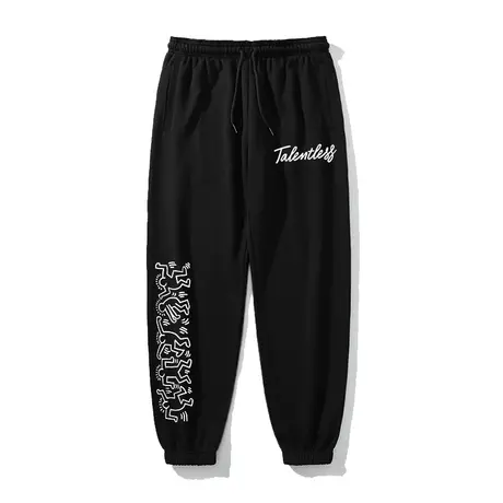 美式潮流趣味字母休闲男士小脚卫裤长裤个性百搭宽松显瘦束腿裤子商品大图