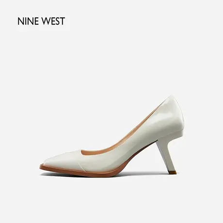 Nine West/玖熙浅口高跟鞋女气质秋季新款优雅回旋跟设计感单鞋商品大图