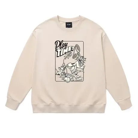 猫和老鼠秋冬季新款卫衣男韩版宽松显瘦百搭气质纯棉圆领打底衫女商品大图