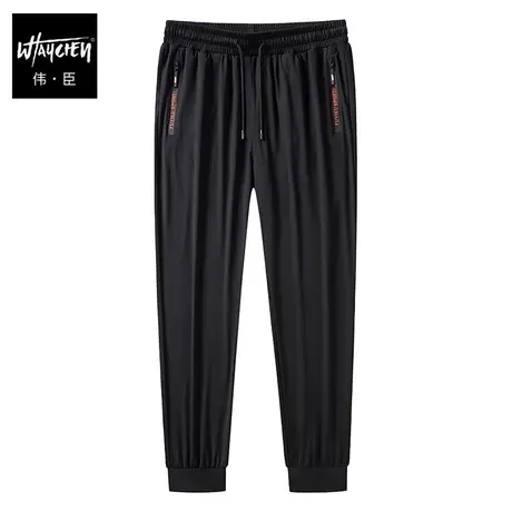 伟臣2023夏季新品大码男装休闲长裤胖子冰丝轻薄加肥加大肥佬裤男商品大图