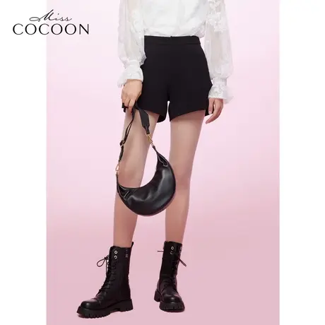 商场同款2023春新款通勤小个子阔腿裤优雅香风短休闲裤女图片