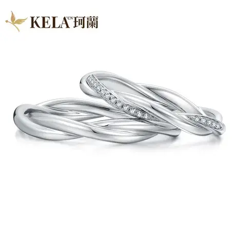 【TURE LOVE 纯爱】珂兰 PT950铂金钻石戒指情侣对戒求婚 热恋P图片