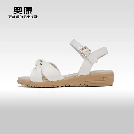 奥康女鞋 夏季女士休闲百搭凉鞋平底舒适时装凉鞋软底妈妈鞋商品大图