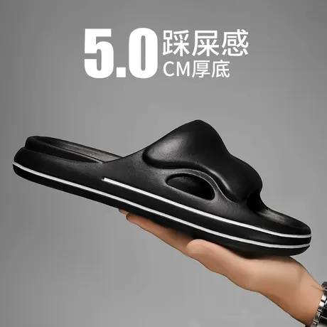 潮牌拖鞋男夏季外穿防滑防臭休闲凉拖青少年运动软底海边沙滩凉鞋商品大图