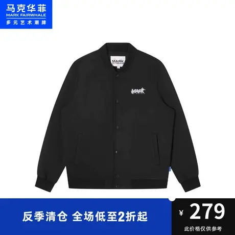 马克华菲字母花卉刺绣棒球夹克男23秋季新款时尚休闲美式复古外套商品大图