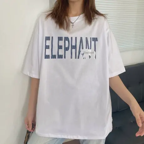 原宿风短袖t恤女夏设计感小众宽松韩版ins纯棉半袖chic港味上衣服图片