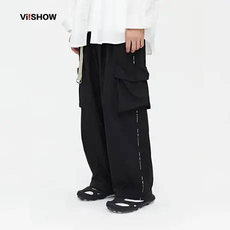 VIISHOW裤子男ins潮牌直筒休闲裤秋季新款哈伦裤宽松百搭复古长裤商品大图