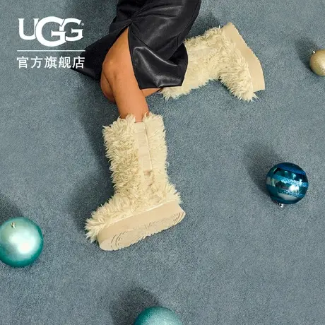 UGG冬季女士经典靴纯色厚底休闲舒适圆头中筒茸茸时尚靴 1130771图片