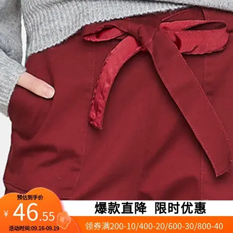 艾格2022夏天新款时尚百搭气质修身中腰直筒休闲裤女士Y1652商品大图
