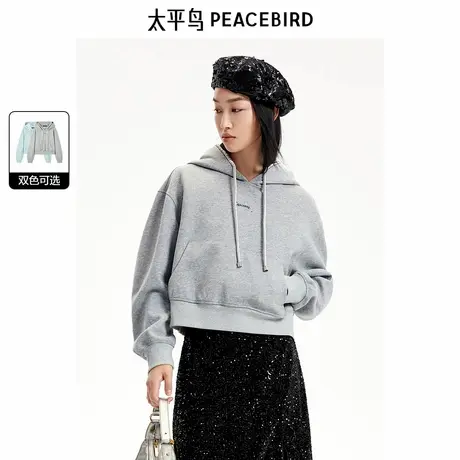 【商场同款】太平鸟女装年秋季新款时尚连帽卫衣A1CRE3512图片