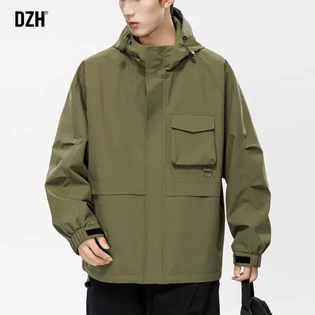 男士冲锋衣2023新款男款痞帅外套男潮高级感春秋款男装衣服登山服商品大图