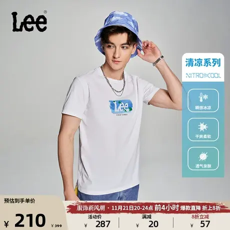 Lee商场同款23新品舒适版印花多色凉感男短袖T恤LMT004538200图片