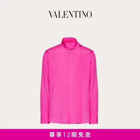 【24期免息】华伦天奴VALENTINO男士丝绸衬衫配领带商品大图