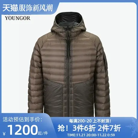雅戈尔男士短羽绒服新款官方商务休闲白鸭绒连帽羽绒服图片