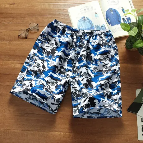 男士沙滩裤宽松家居短裤五分裤夏季休闲居家大裤衩大裤头外穿沙滩商品大图