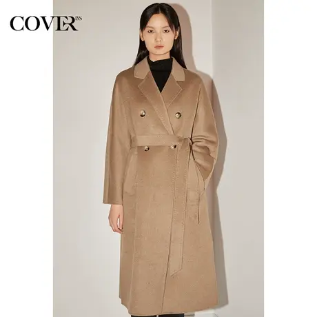 COVER冬季法式纯骆驼绒毛呢外套商品大图