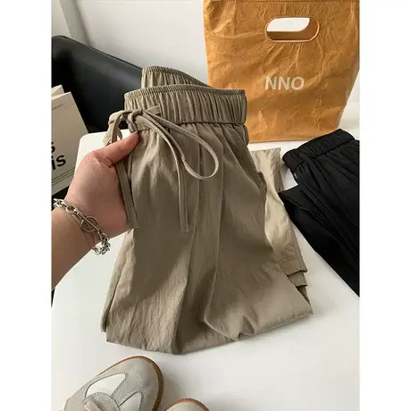 时髦慵懒山本裤垂感阔腿裤女夏季薄款宽松显瘦小个子拖地直筒裤潮图片