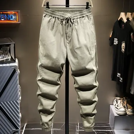 日系潮牌夏季薄款工装裤男宽松束脚哈伦裤男士休闲长裤子运动裤男商品大图