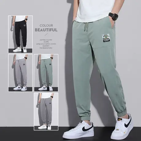 夏季薄款九分哈伦运动休闲裤男士潮牌2024新款男裤子潮流百搭夏裤商品大图