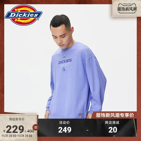 Dickies商场同款秋冬印花毛圈圆领美式卫衣 男女运动图片