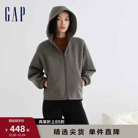 Gap女装早春时尚宽松廓形运动连帽衫高级时尚潮流休闲卫衣840994商品大图