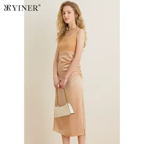 *YINER音儿女装夏季时尚性感拼接连衣裙图片